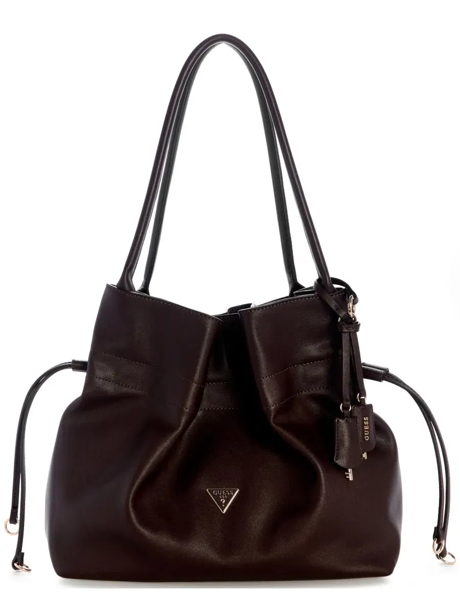 Сумка-шопер средняя Karima Medium Drawstring Tote GUESS — изображение 1 из 5, коричневый