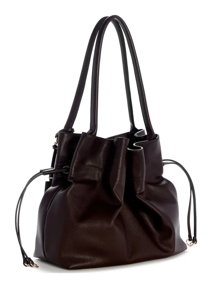 Сумка-шопер средняя Karima Medium Drawstring Tote GUESS — изображение 2 из 5, коричневый