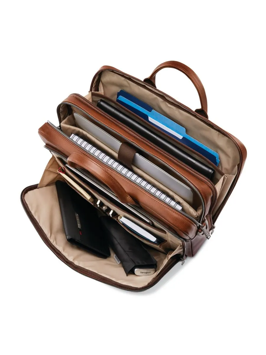 Классический кожаный футляр с верхней загрузкой Samsonite — изображение 2 из 6, коричневый