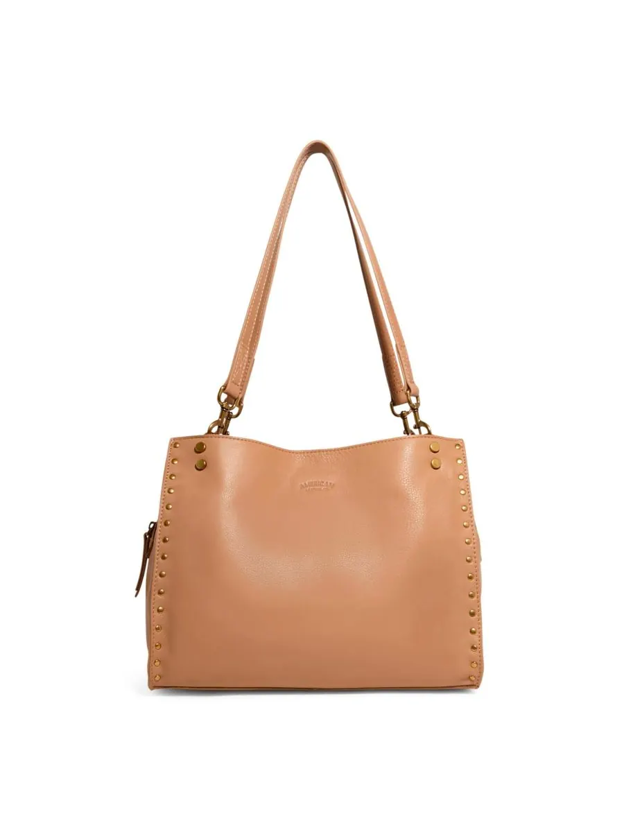 Сумка-портфель LENOX с заклепками и тройным входом American Leather Co — изображение 1 из 3, коричневый