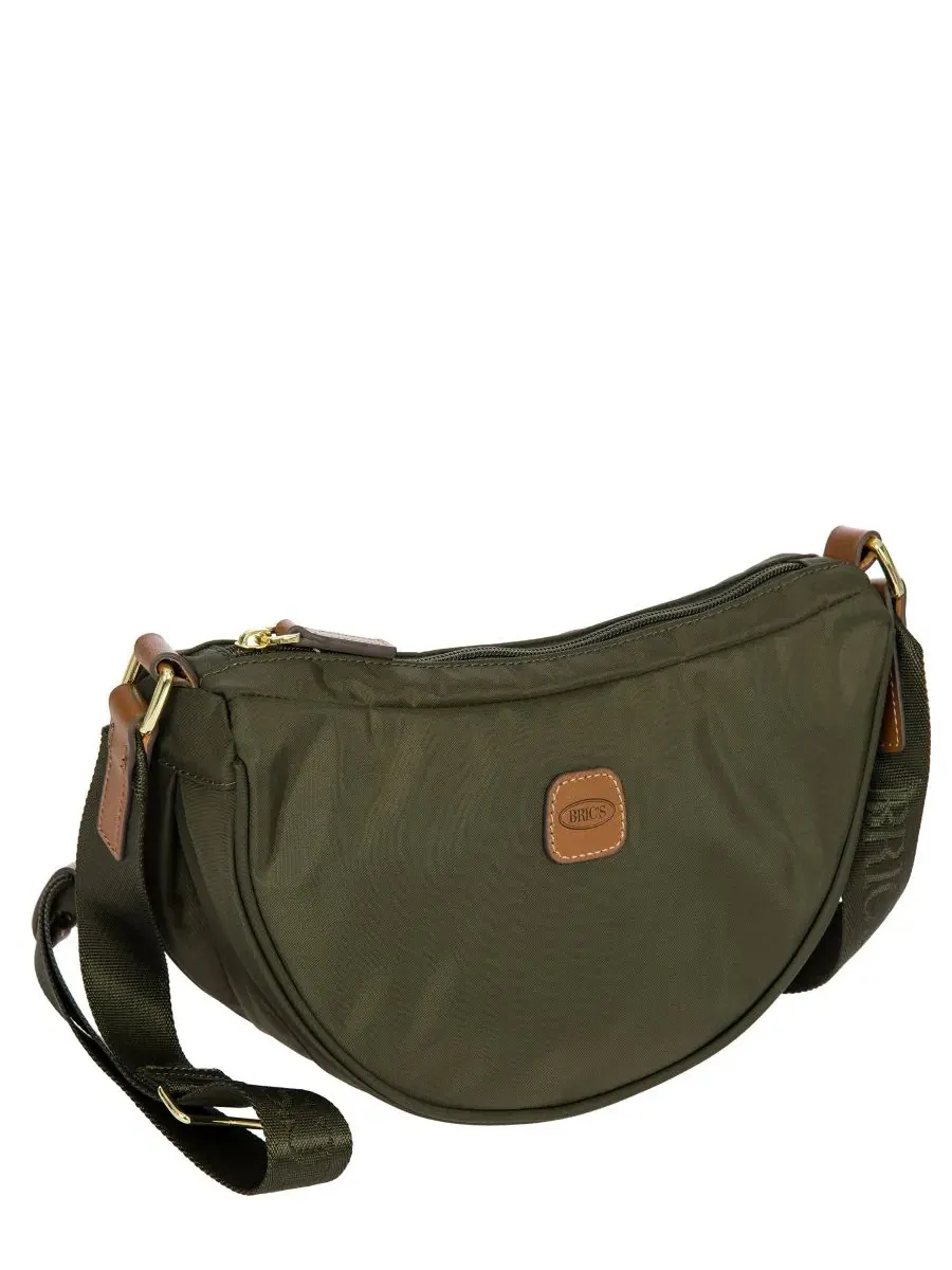 Сумка-мессенджер X-Travel 11" Mini Halfmoon Bag Bric's — изображение 2 из 5, оливковый