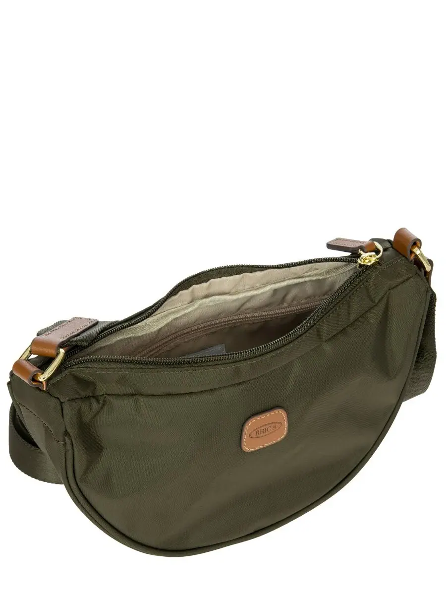 Сумка-мессенджер X-Travel 11" Mini Halfmoon Bag Bric's — изображение 5 из 5, оливковый