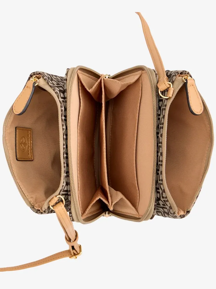 Сумка-кроссбоди Dasher Triple-Zip Giani Bernini — изображение 3 из 7, коричневый