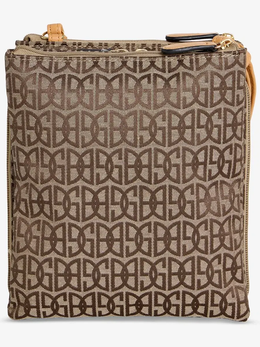 Сумка-кроссбоди Dasher Triple-Zip Giani Bernini — изображение 7 из 7, коричневый