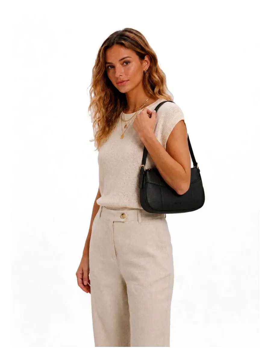 Сумка-шопер из кожи Muse Pebble Leather, Slim, East-West SUSU — изображение 3 из 8, черный/черный/черный