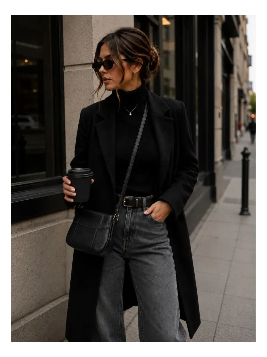 Сумка-шопер из кожи Muse Pebble Leather, Slim, East-West SUSU — изображение 4 из 8, черный/черный/черный
