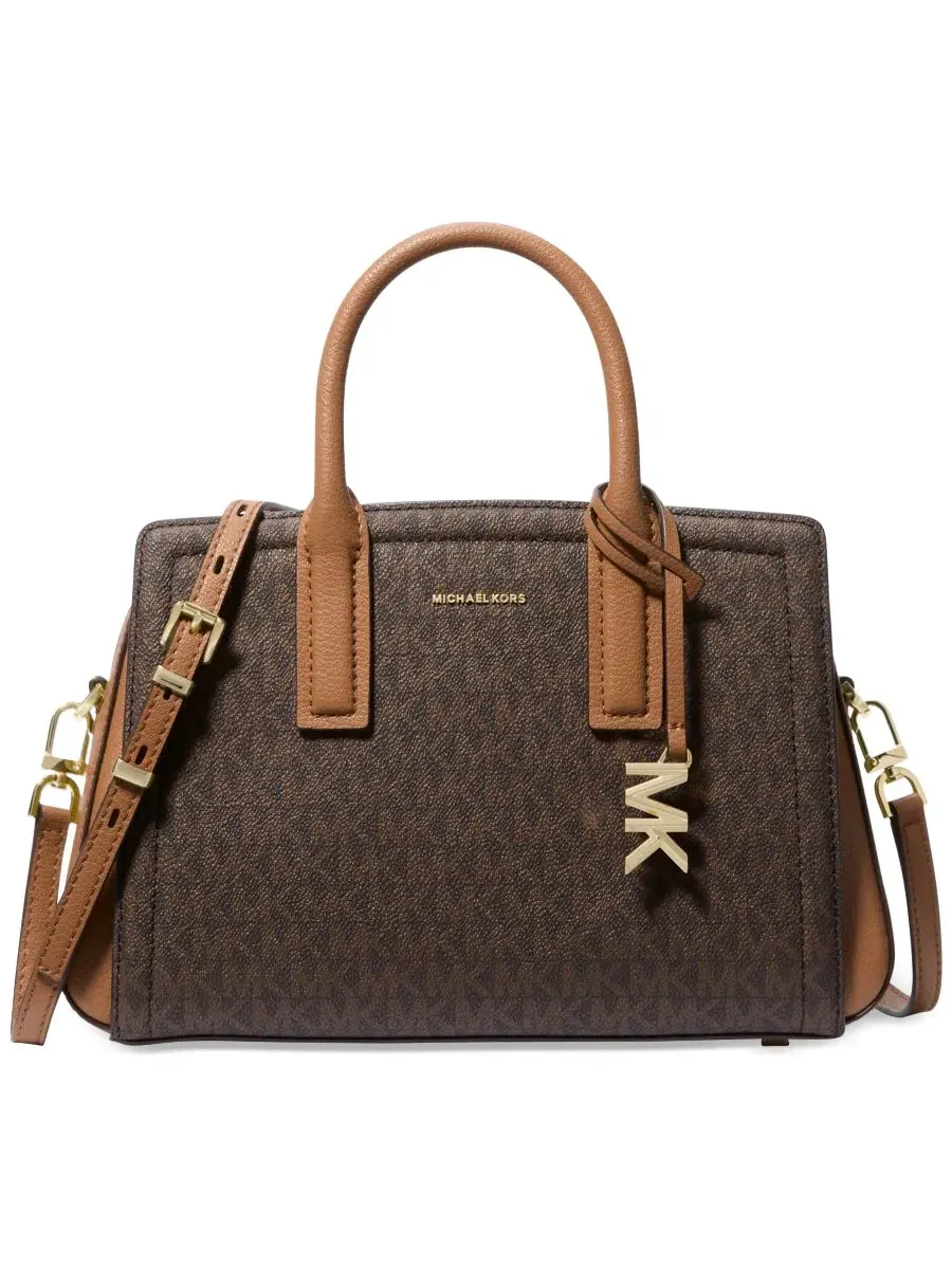 Сумка малая Michael Kors Laila Signature Logo Brown Acorn, коричневый/ореховый