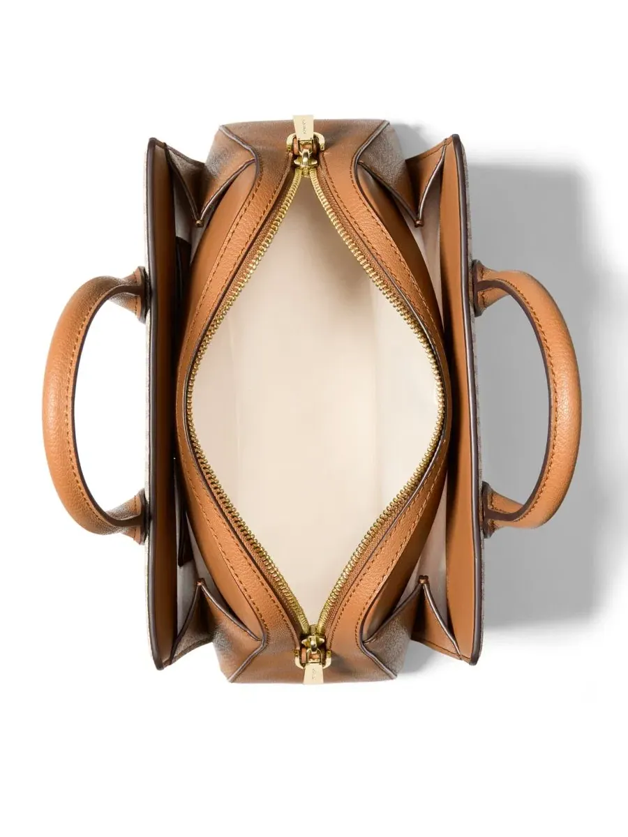 Сумка малая Michael Kors Laila Signature Logo Vanilla Acorn, ванильный/ореховый — изображение 2 из 4, ваниль/орех