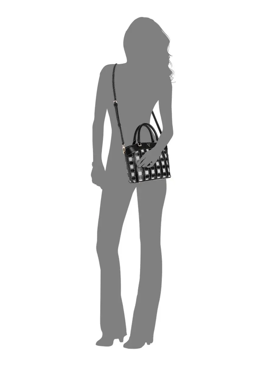 Сумка через плечо с верхней ручкой Frankie Medium GUESS — изображение 3 из 3, черный