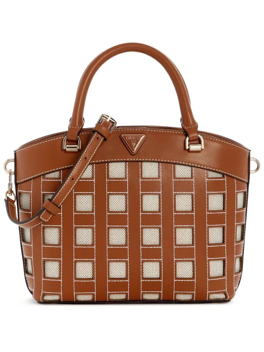 Средняя сумка-тоут с верхней ручкой Frankie Medium Top Handle Satchel Handbag GUESS