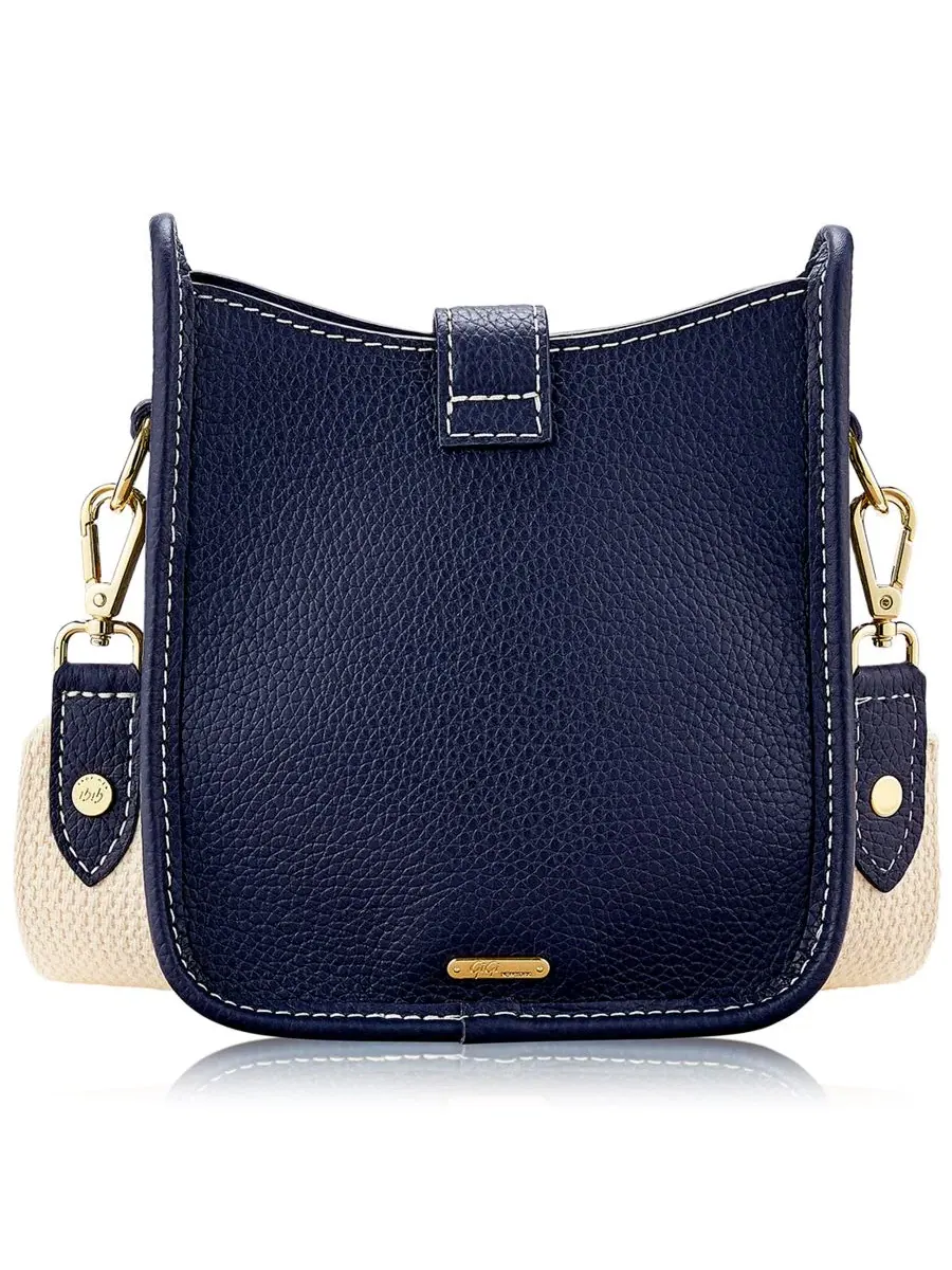 Мини-кроссбоди из фактурной кожи Ellie GiGi New York — изображение 2 из 4, темно-синий