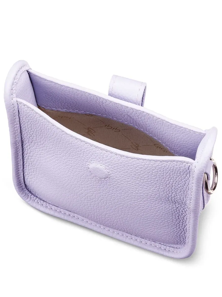 Мини кроссбоди-сумка Ellie Pebble Leather GiGi New York — изображение 4 из 4, фиолетовый