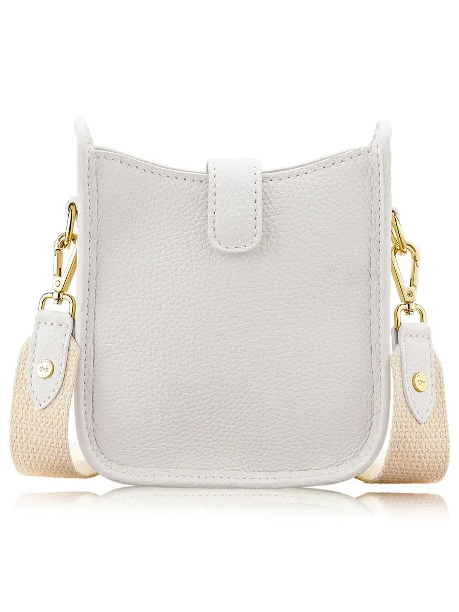Мини-кроссбоди из зернистой кожи Ellie GiGi New York — изображение 1 из 4, белый