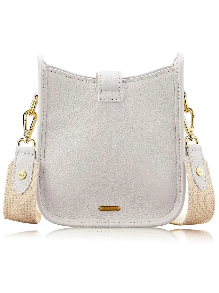 Мини-кроссбоди из зернистой кожи Ellie GiGi New York — изображение 2 из 4, белый