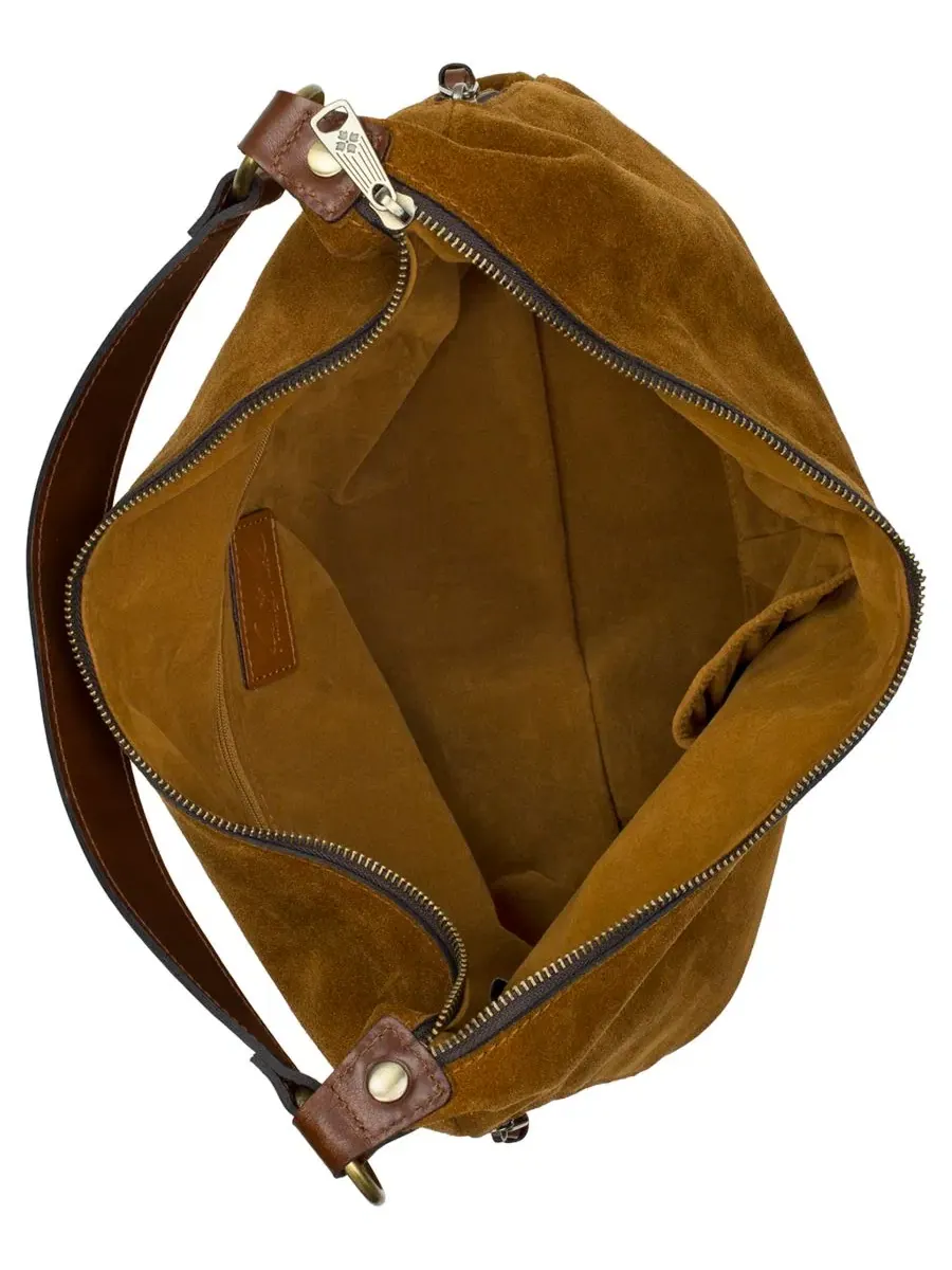 Хобо-сумка Esther Large Suede Patricia Nash — изображение 4 из 5, коричневый