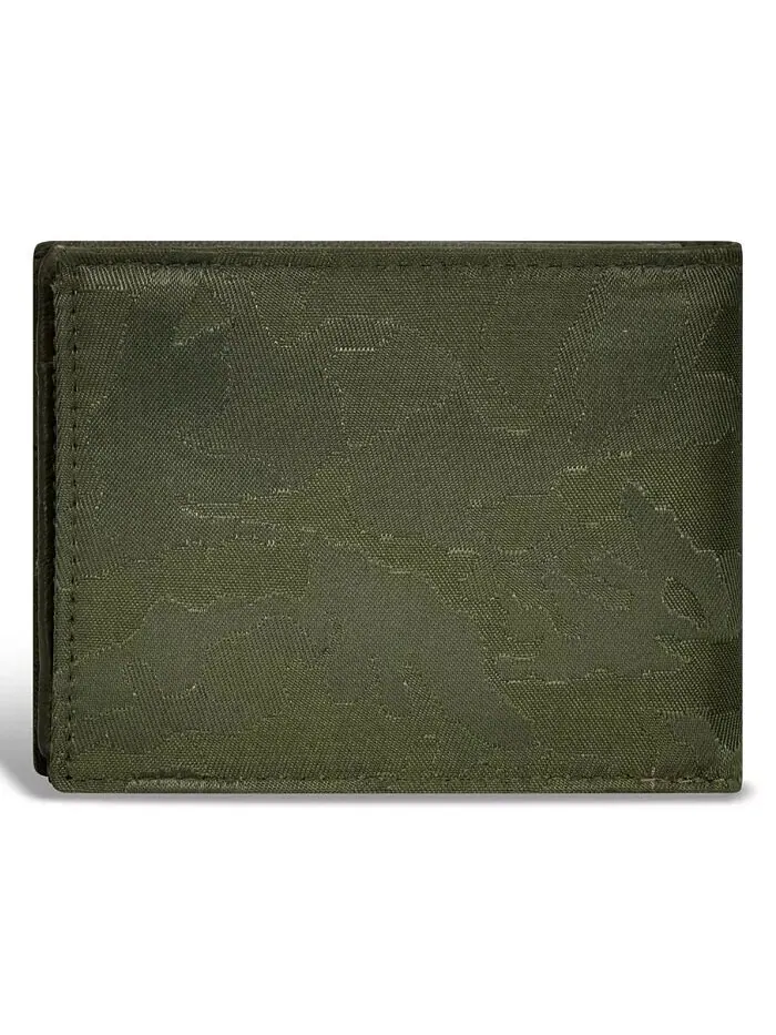 Мужской кожаный кошелек с верхним крылом Camo Collection CHAMPS — изображение 2 из 11, зеленый