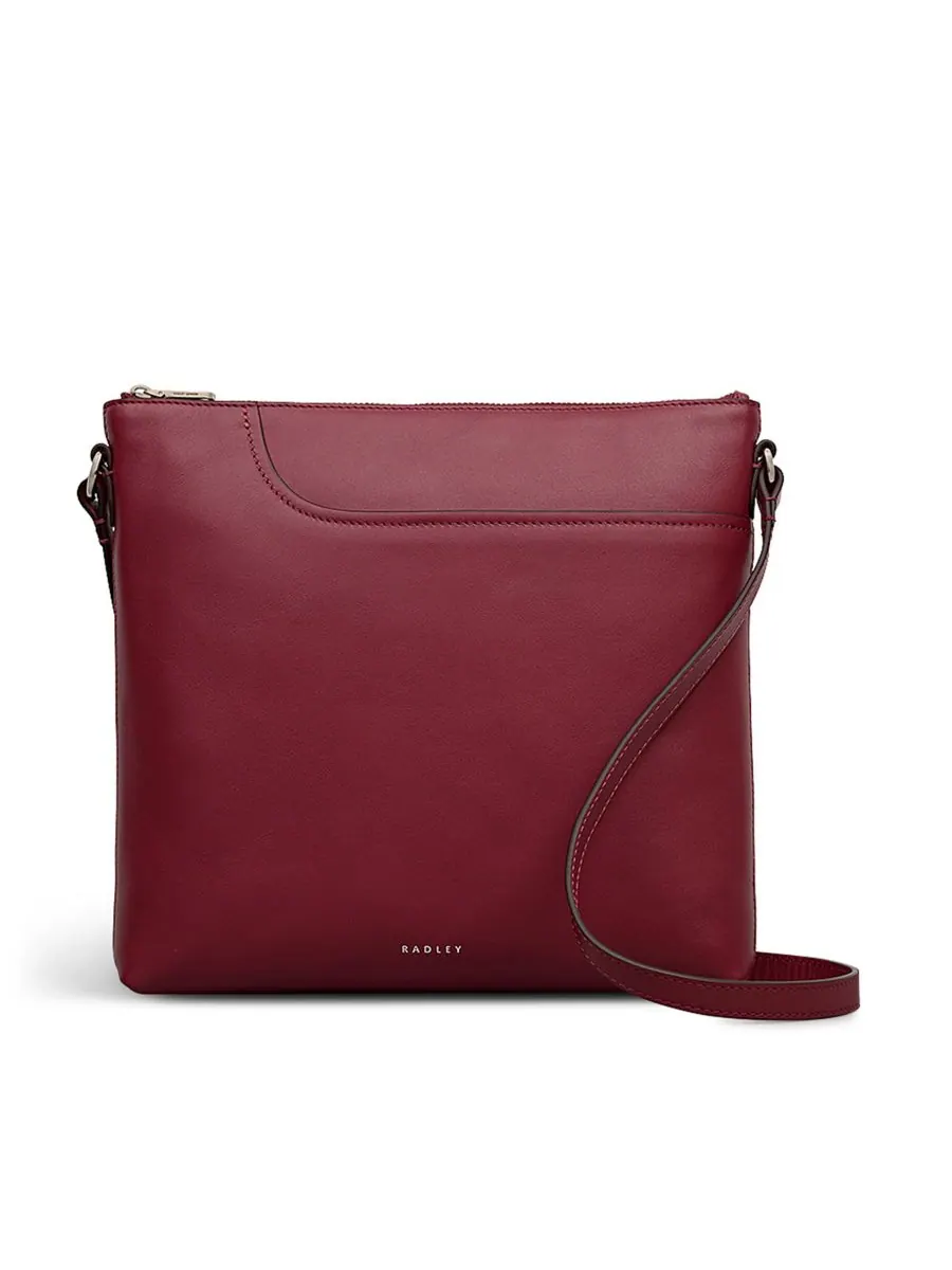 Карманы Маленькая кожаная сумка через плечо на молнии Radley London, Carmine — изображение 1 из 5