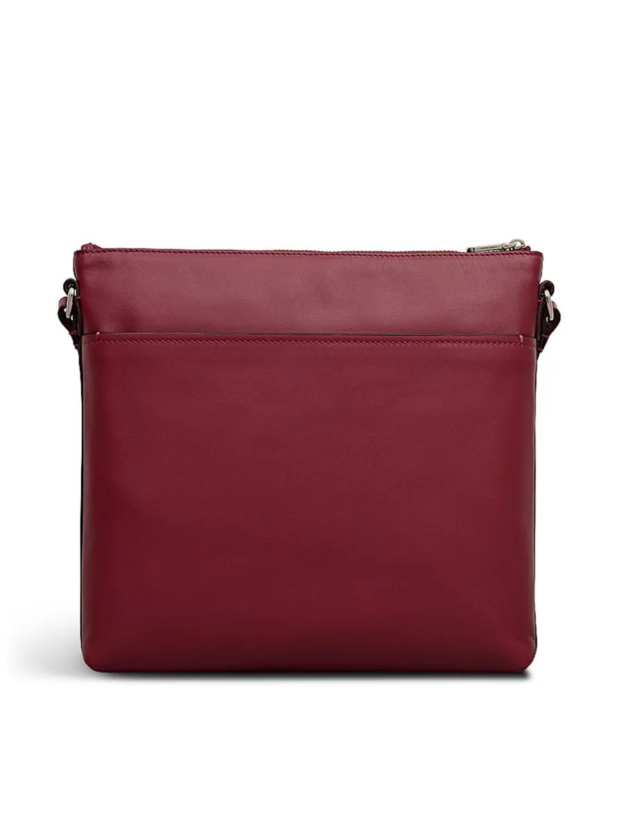 Карманы Маленькая кожаная сумка через плечо на молнии Radley London, Carmine — изображение 3 из 5