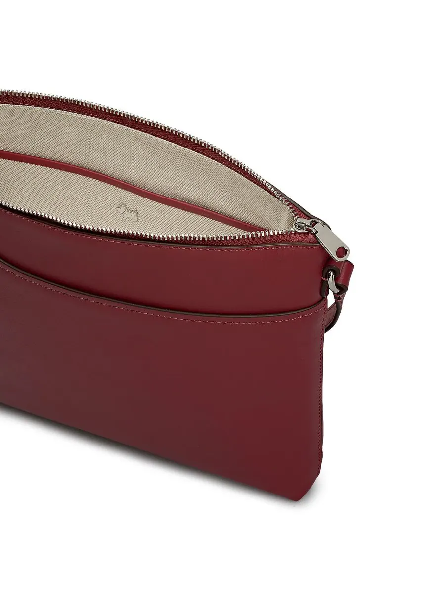 Карманы Маленькая кожаная сумка через плечо на молнии Radley London, Carmine — изображение 5 из 5