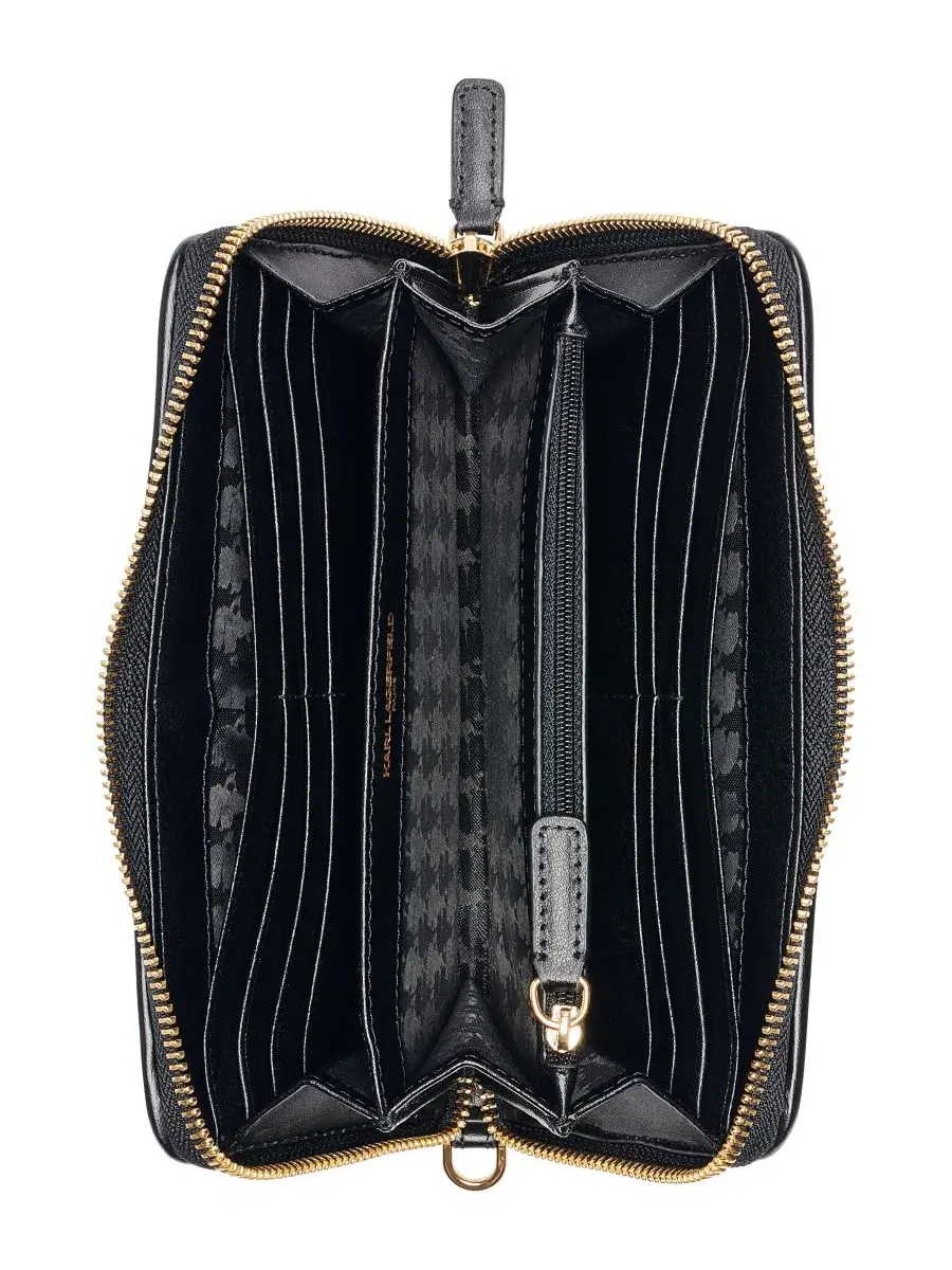 Кошелек Jacqueline Zip Around Karl Lagerfeld Paris — изображение 4 из 5, черный/золотистый