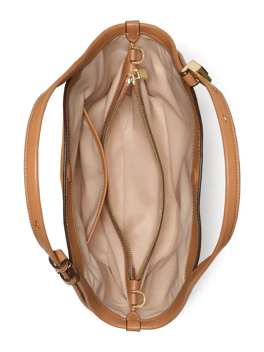 Сумка-шопер Deco Tulip Medium Suede Tote Handbag kate spade new york — изображение 4 из 6, земляной