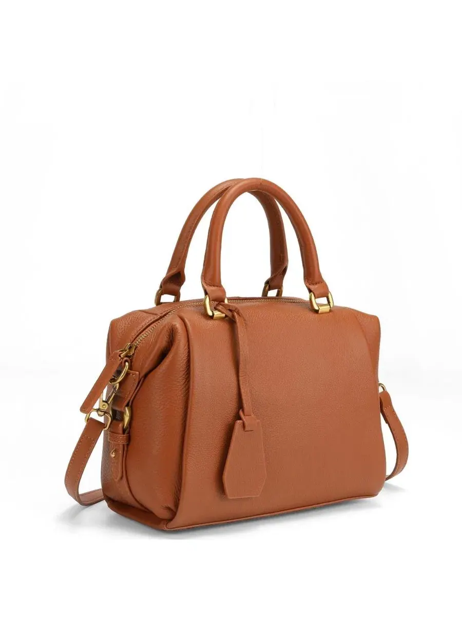 Сумка-шопер SUSU Quinn Women's Pebbled Leather Doctor Bag Structured Top Handle Satchel Crossbody — изображение 2 из 8