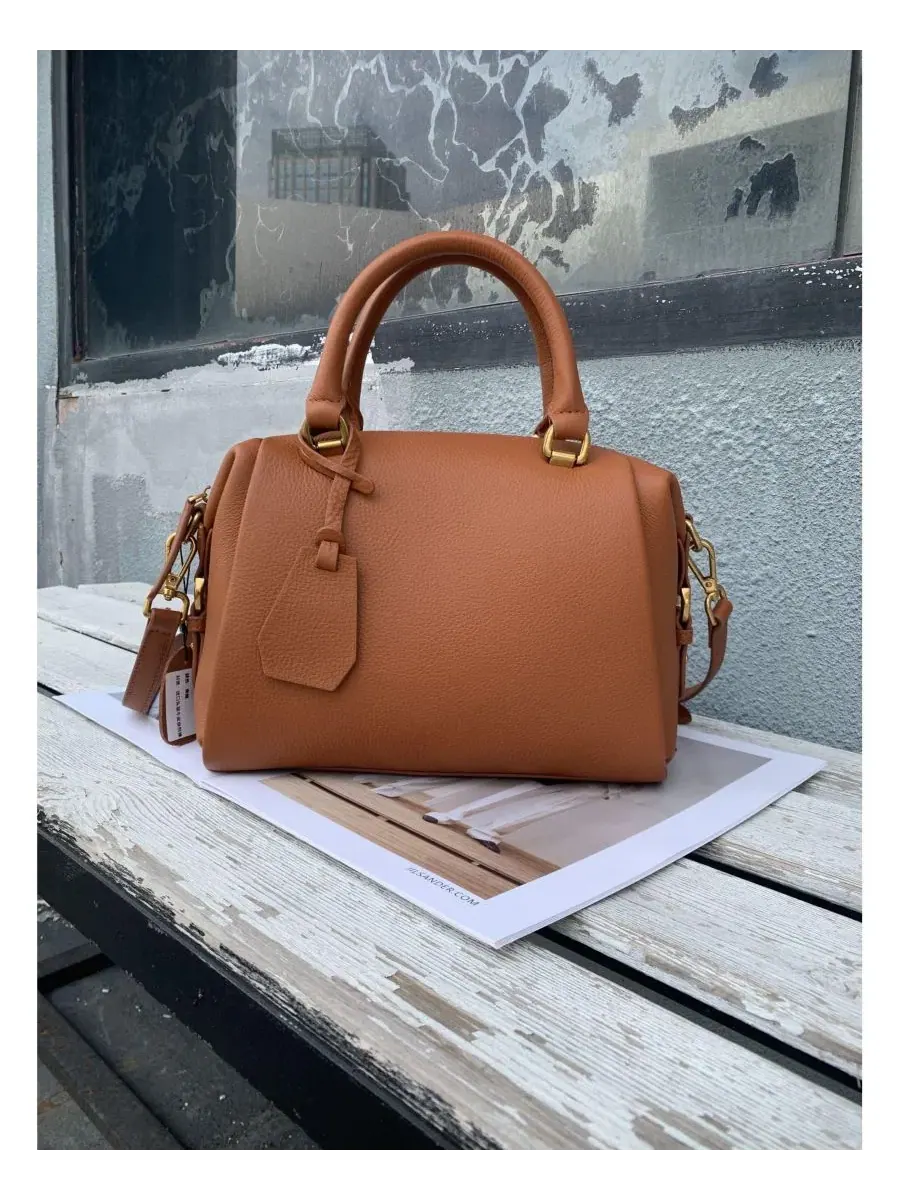 Сумка-шопер SUSU Quinn Women's Pebbled Leather Doctor Bag Structured Top Handle Satchel Crossbody — изображение 8 из 8