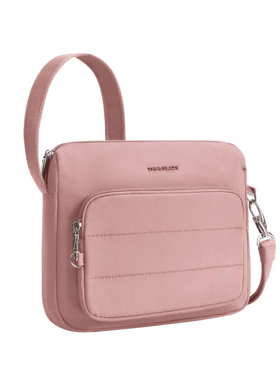 Противоугонная сумка Roam East/West Crossbody Travelon — изображение 3 из 11, розовый