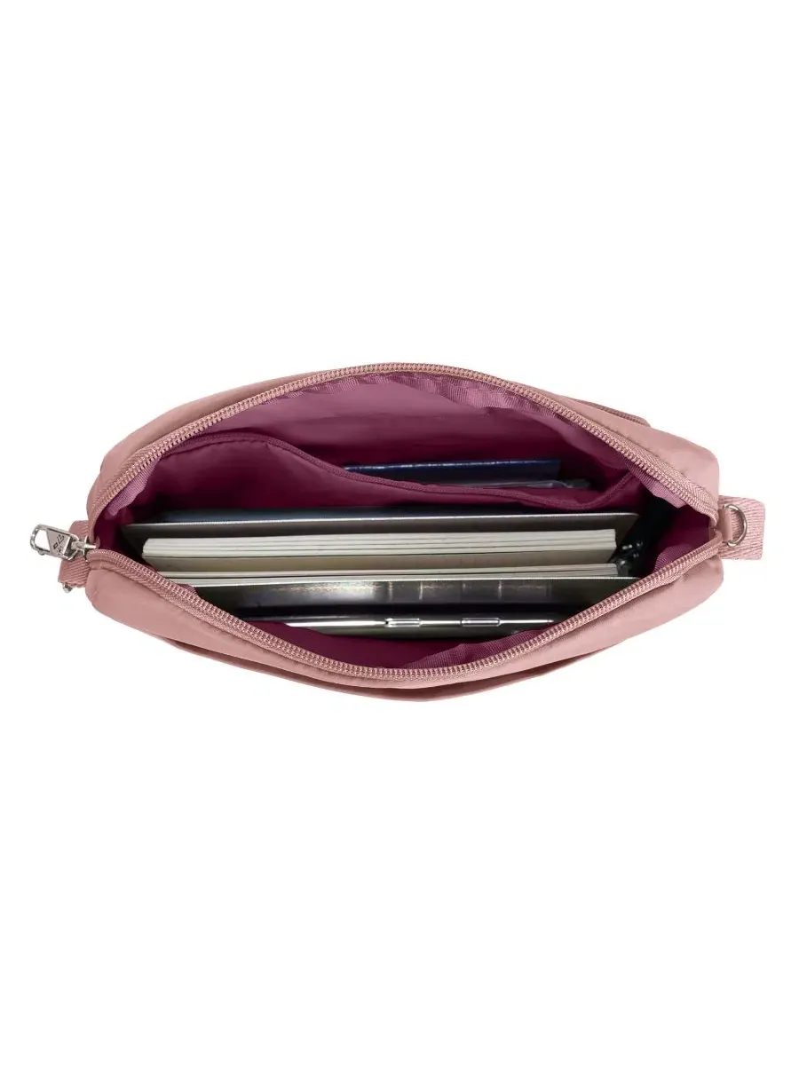 Противоугонная сумка Roam East/West Crossbody Travelon — изображение 7 из 11, розовый