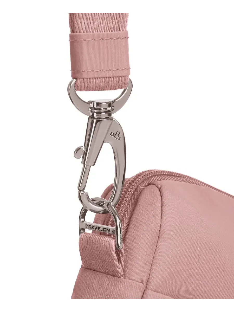 Противоугонная сумка Roam East/West Crossbody Travelon — изображение 9 из 11, розовый