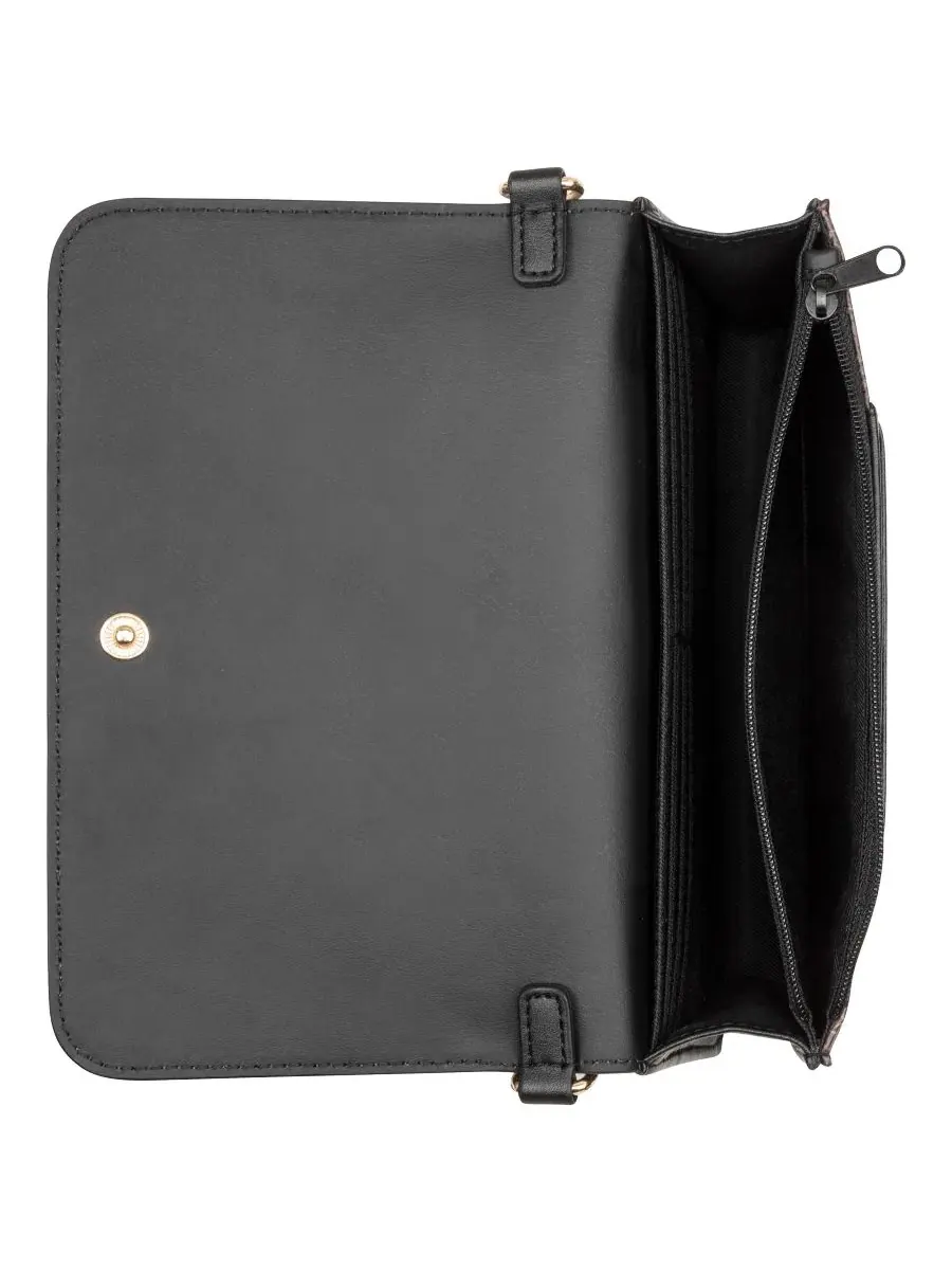 Небольшой кошелек-кроссбоди с цепочкой Luela Phone Small Wallet Crossbody Nine West — изображение 4 из 4, коричневый/черный
