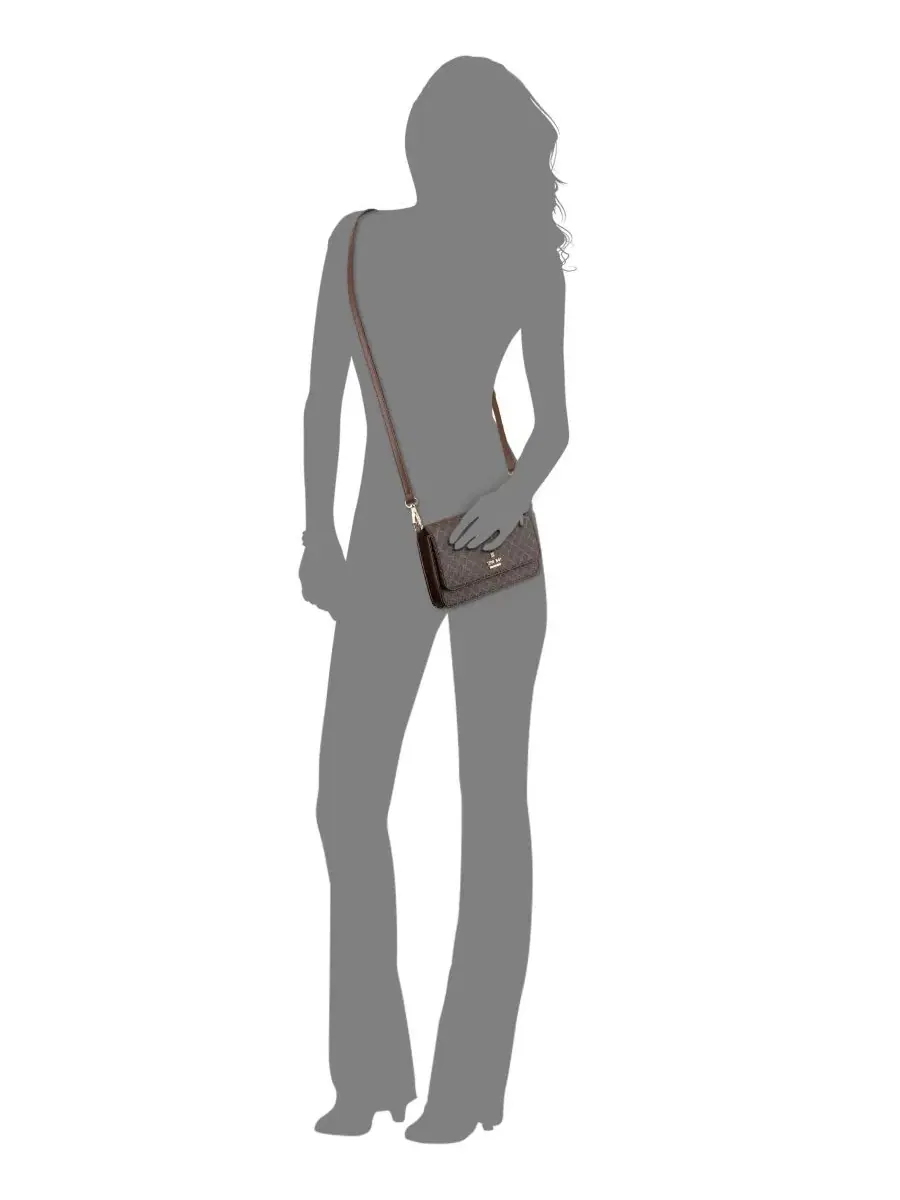 Кошелек-кроссбоди Luela Phone Small Wallet Crossbody Nine West — изображение 5 из 5, темный коричневый