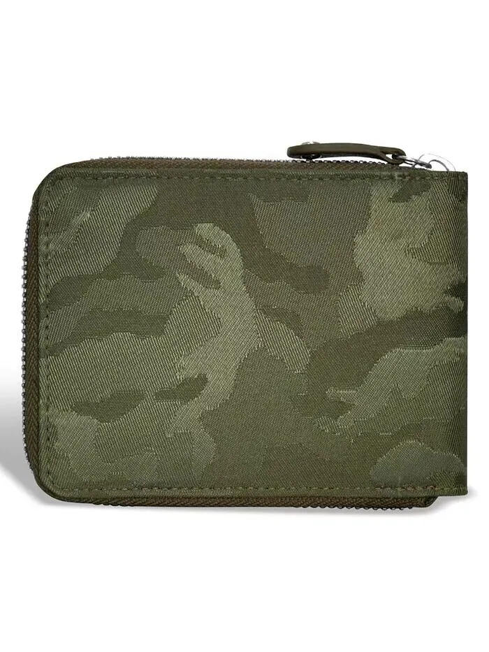 Мужской кожаный кошелек с застежкой-молнией Camo Collection CHAMPS — изображение 2 из 11, зеленый