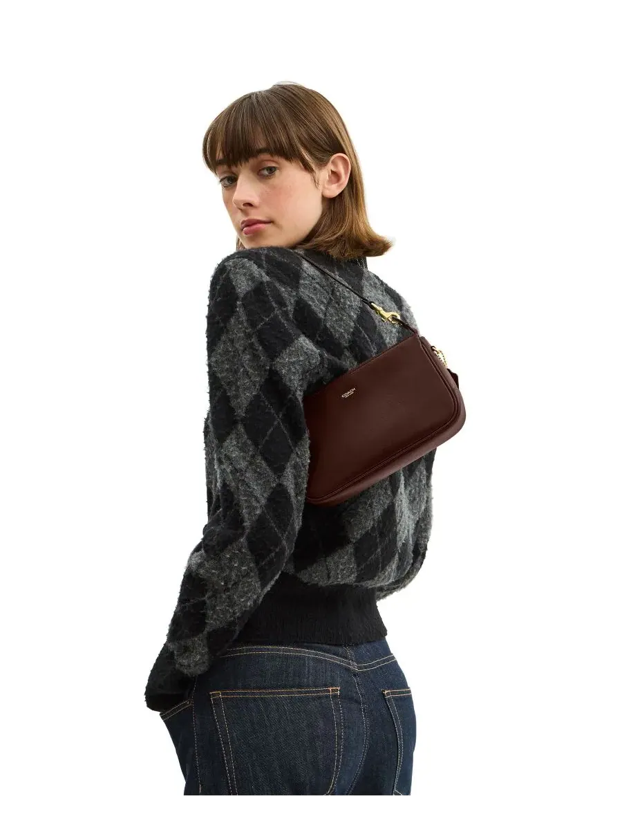 Компактная кожаная сумка через плечо COACH Plaza — 2