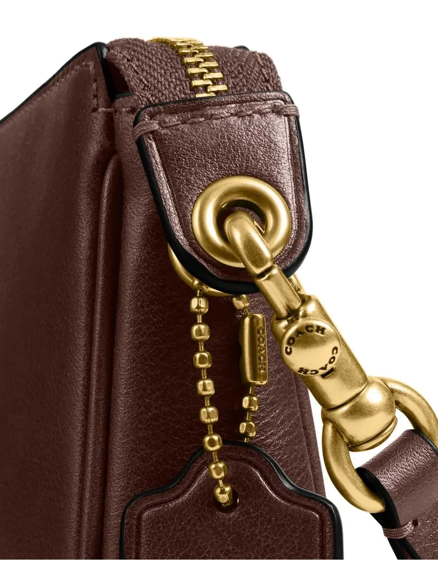 Компактная кожаная сумка через плечо COACH Plaza — 8
