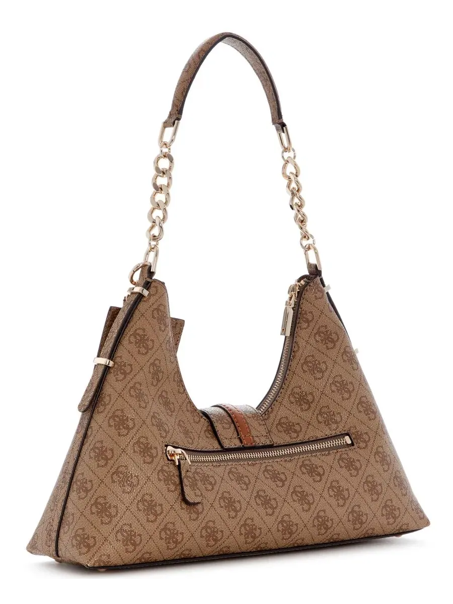 Сумка-хобо Yvonne Logo Medium GUESS — изображение 2 из 4, латте