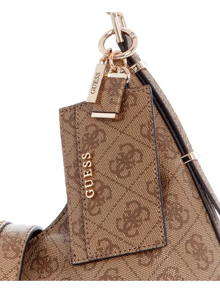 Сумка-хобо Yvonne Logo Medium GUESS — изображение 3 из 4, латте