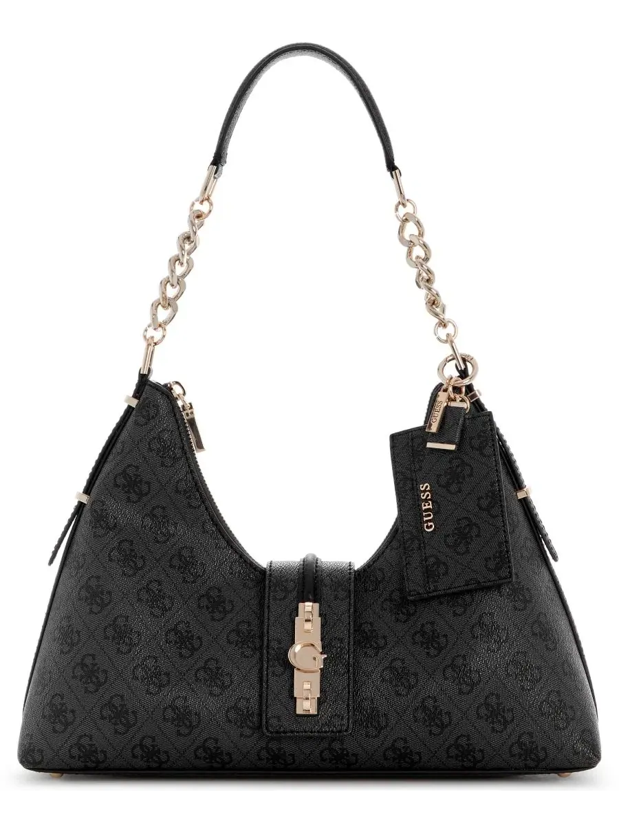 Сумка-хобо с принтом Yvonne Logo Medium Hobo GUESS