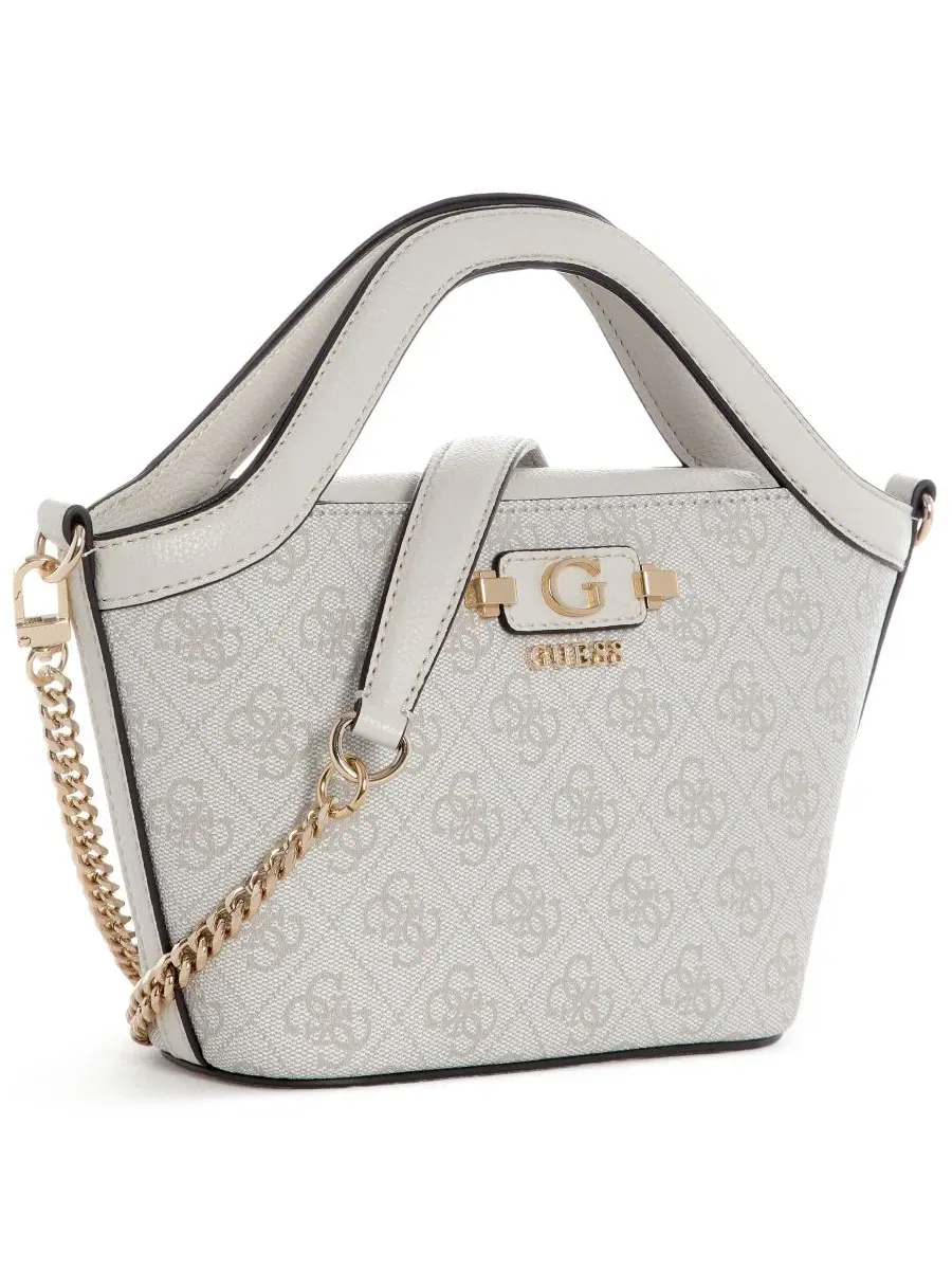 Сумка-тоут с ручками Lindsey Small GUESS — изображение 3 из 5, бежевый