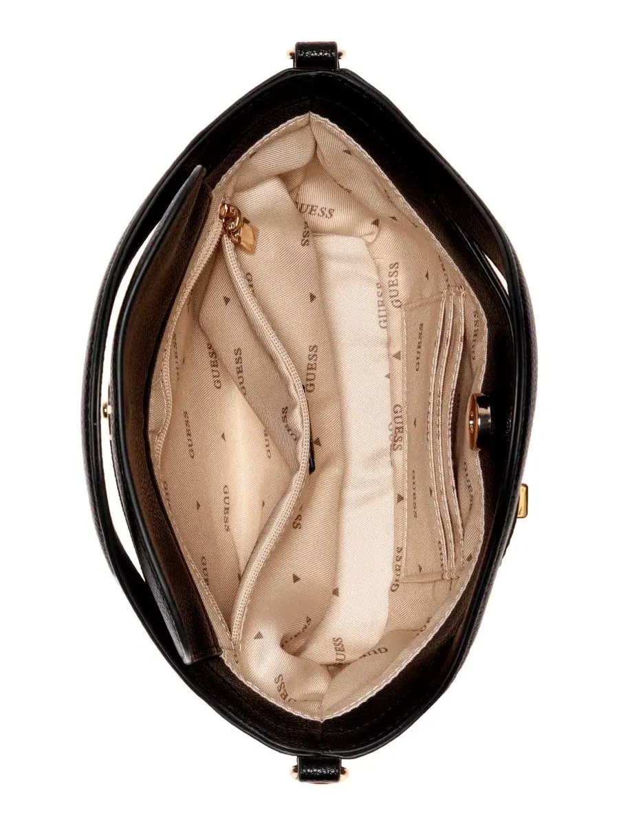 Сумка-тоут GUESS Lindsey Small Top Handle — изображение 3 из 4, черный