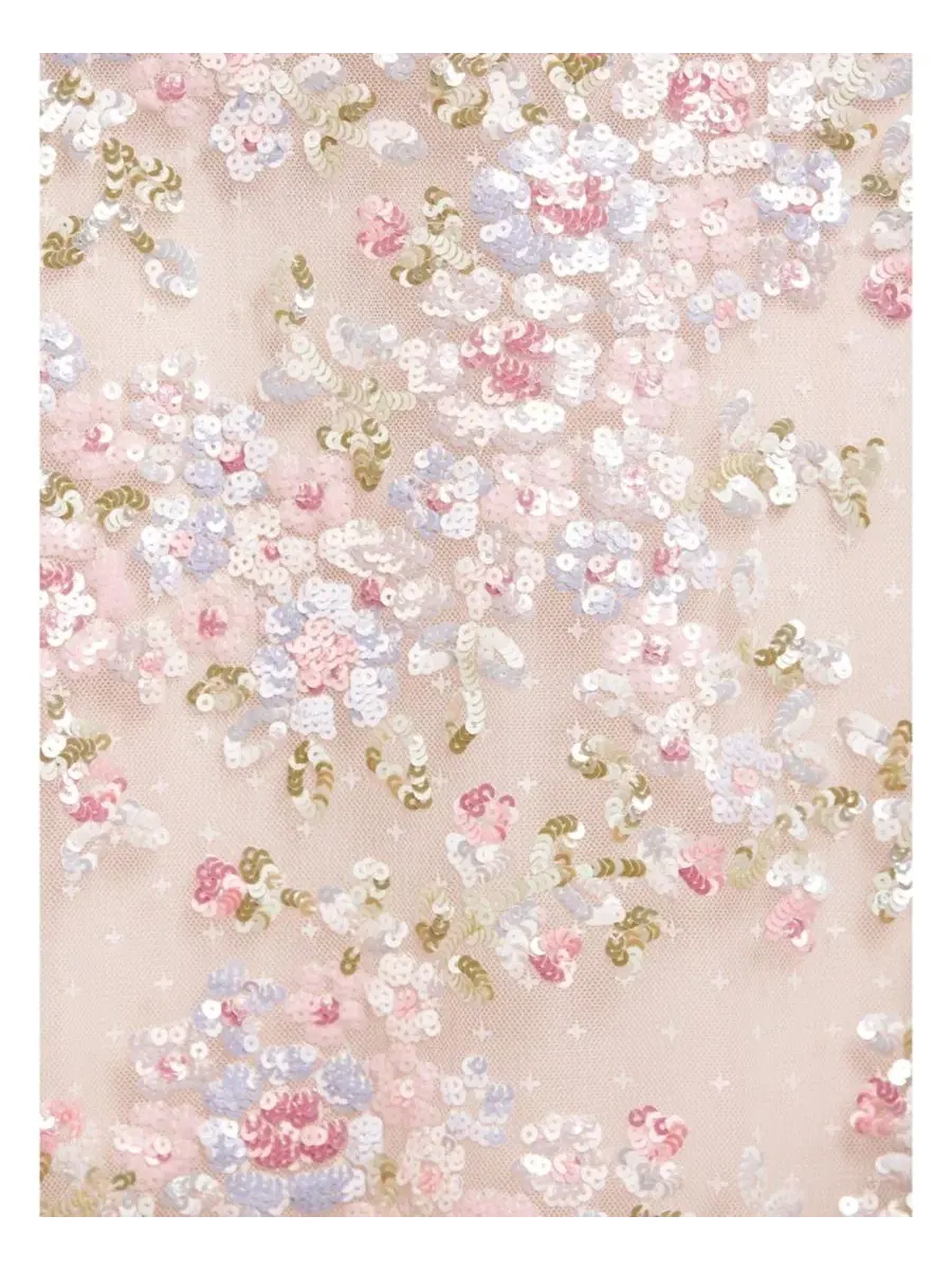 Женское вечернее платье Dream Garland с пышными рукавами до щиколотки Needle & Thread — изображение 6 из 6, кремовый/мульти