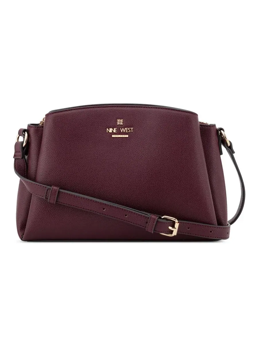 Небольшая кросс-боди сумка с тройным отделением, модель Luela Small Crossbody Handbag Nine West