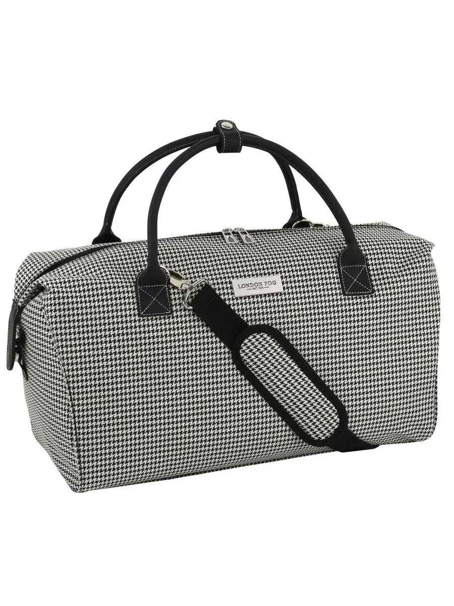 Дорожная сумка 51 см с принтом Houndstooth Cambridge London Fog — изображение 1 из 7, черный белый