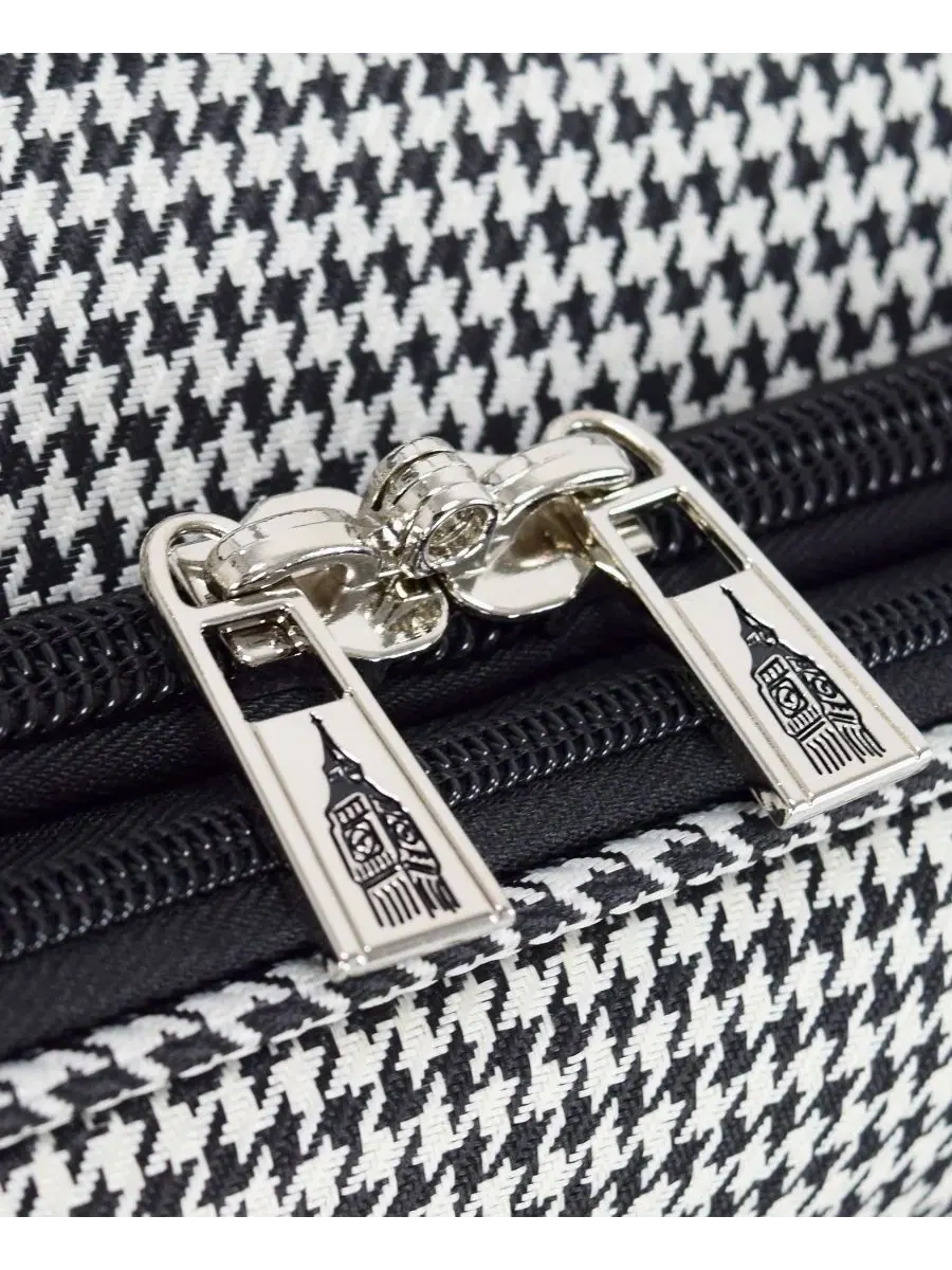 Дорожная сумка 51 см с принтом Houndstooth Cambridge London Fog — изображение 4 из 7, черный белый