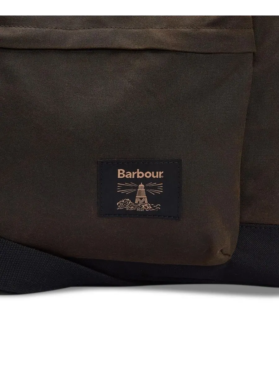 Мужская дорожная сумка Field Wax Barbour, оливковый/blac — 4