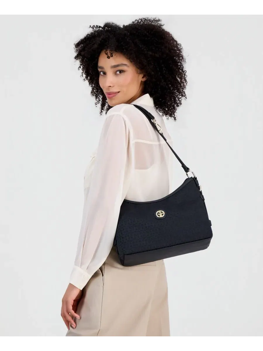 Сумка на плечо Jacquard Soft Shoulder Giani Bernini — изображение 2 из 7, черный