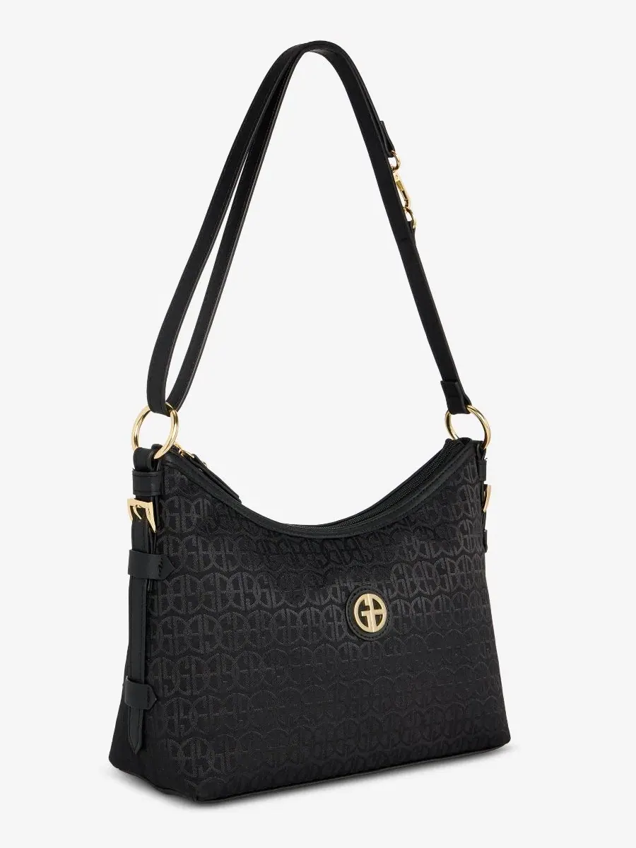 Сумка на плечо Jacquard Soft Shoulder Giani Bernini — изображение 3 из 7, черный