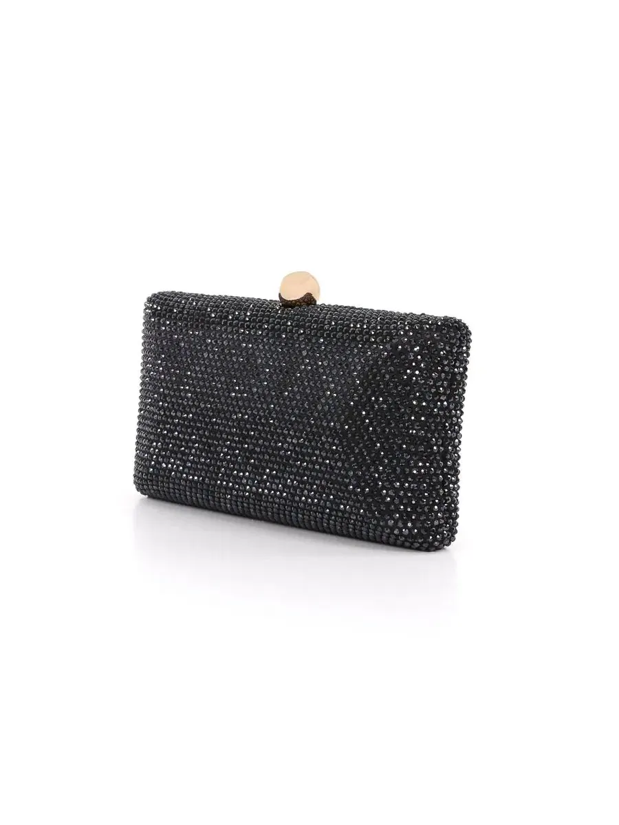 Женский клатч-минаудьер с кристаллами Nia Jewel Badgley Mischka — изображение 2 из 3, черный