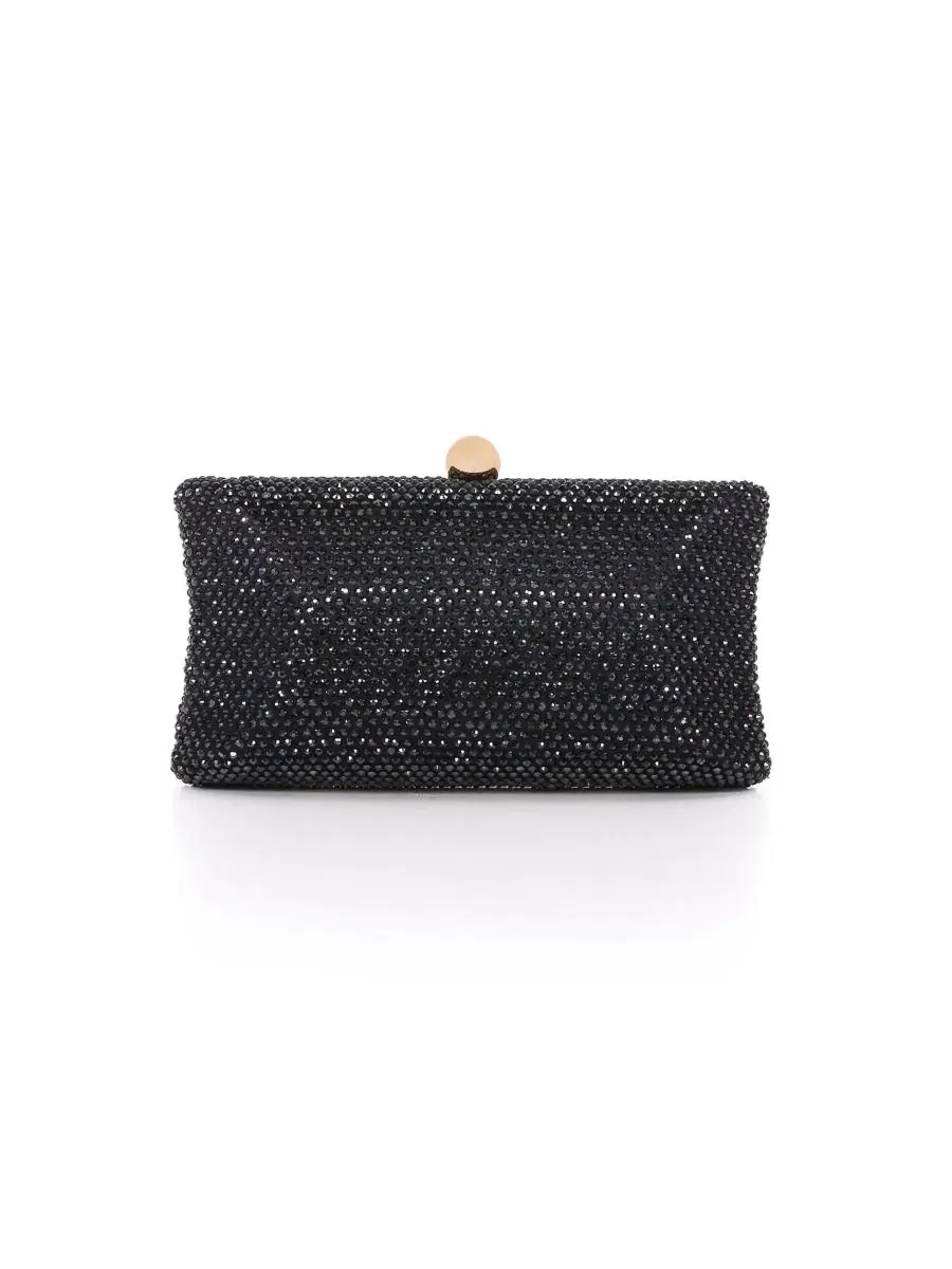 Женский клатч-минаудьер с кристаллами Nia Jewel Badgley Mischka — изображение 3 из 3, черный