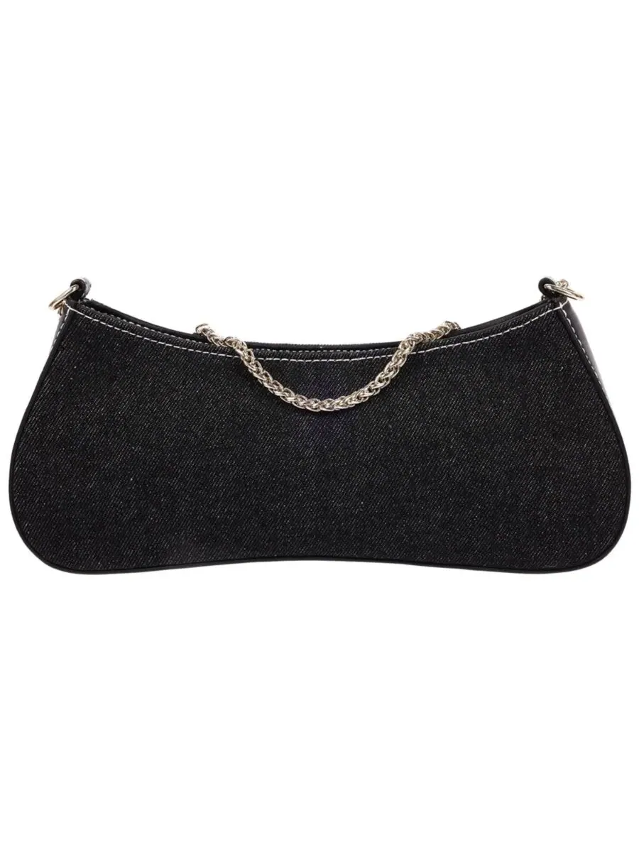 Сумка через плечо с молнией модель Zip Top Denim Shoulder Bag True Religion — изображение 4 из 7, черный